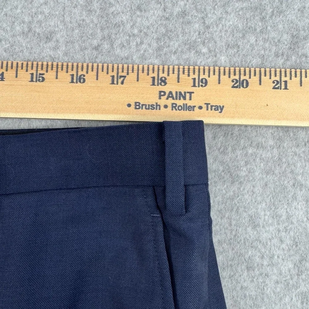 Spier & Mackay Dress Pants Mens 38x31 Blue Wool Lined Flat Front Office Business
